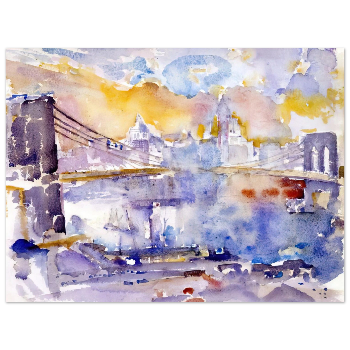 John Marin - Brooklyn Bridge - 1912  75x100 cm / 30x40inches Fine Art Poster