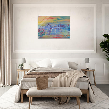 View of Rome and the Tiber - Konrad Zuse Acrylic Print - 70x100 cm / 28x40″ inches