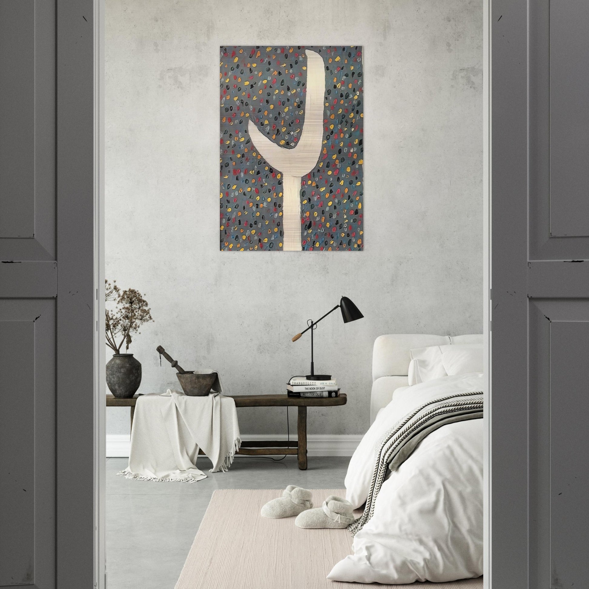 Tab Tied to the Moon Film - 1957 - Forrest Bess Brushed Aluminum Print - 70x100 cm / 28x40 inches | Forrest Bess Aluminum Print | Forrest Bess Prints