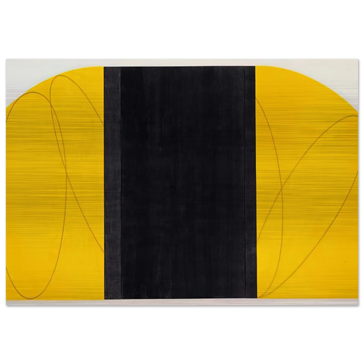 ELLOW BLACK ZONE PAINTING IV 1996 - Robert Mangold Brushed Aluminum Print - 70x100 cm / 28x40 inches | Robert Mangold Aluminum Print | Robert Mangold Prints