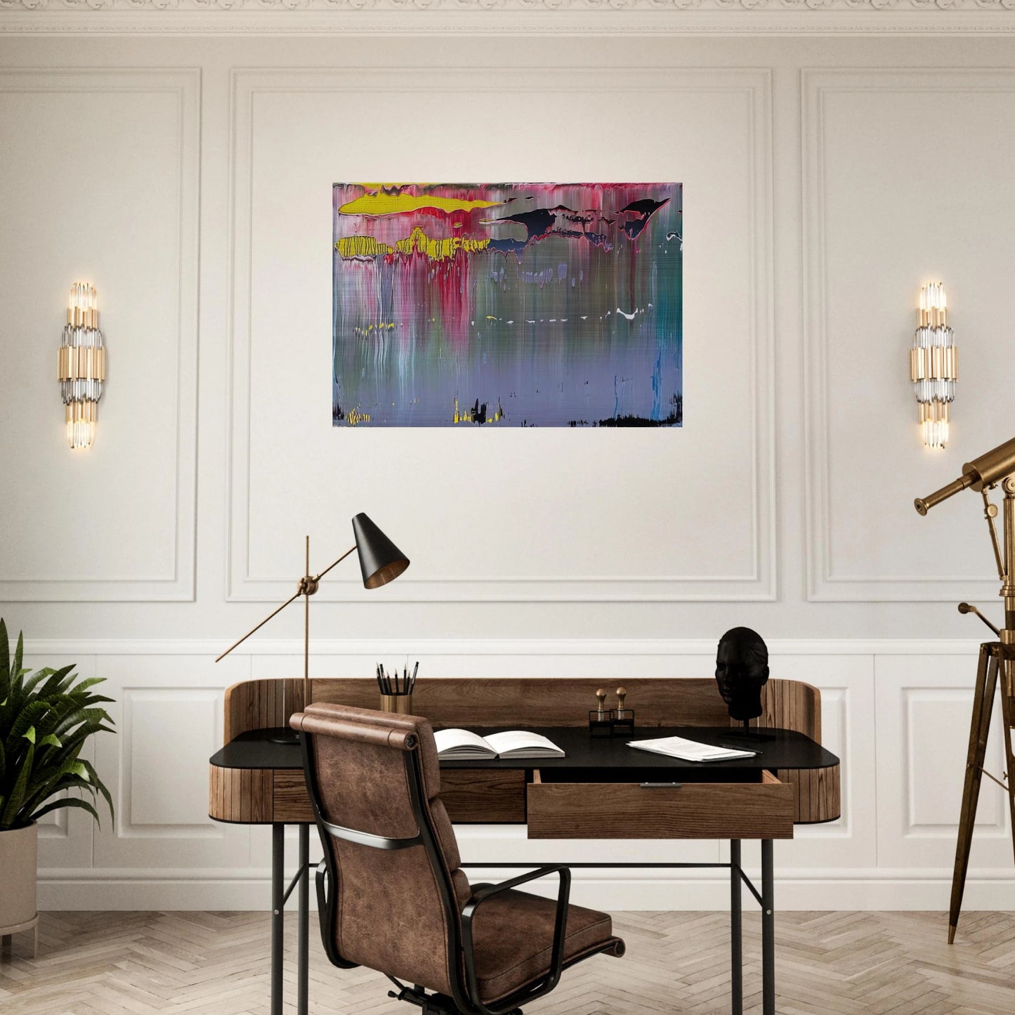 ABSTRACT PICTURE - Gerhard Richter Brushed Aluminum Print - 70x100 cm / 28x40 inches | Gerhard Richter Aluminum Print | Gerhard Richter Prints