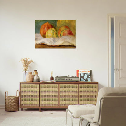 Still Life with Apples and Pomegranates - Pierre-Auguste Renoir Brushed Aluminum Print - 70x100 cm / 28x40 inches | Pierre-Auguste Renoir Aluminum Print | Pierre-Auguste Renoir Prints