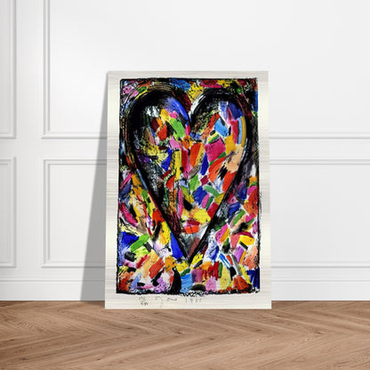 CONFETTI HEART 1985 - Jim Dine Brushed Aluminum Print - 70x100 cm / 28x40 inches | Jim Dine Aluminum Print | Jim Dine Prints