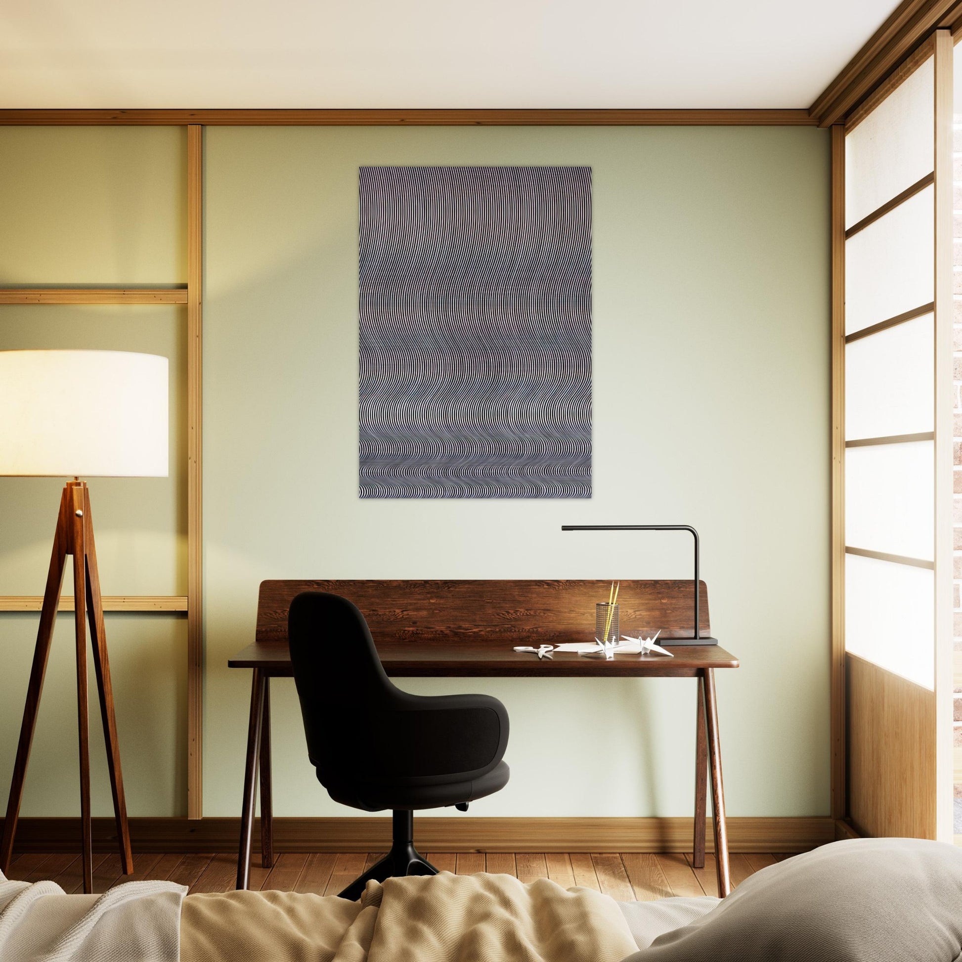 FALL 1963 - Bridget Riley Brushed Aluminum Print - 70x100 cm / 28x40 inches | Bridget Riley Aluminum Print | Bridget Riley Prints