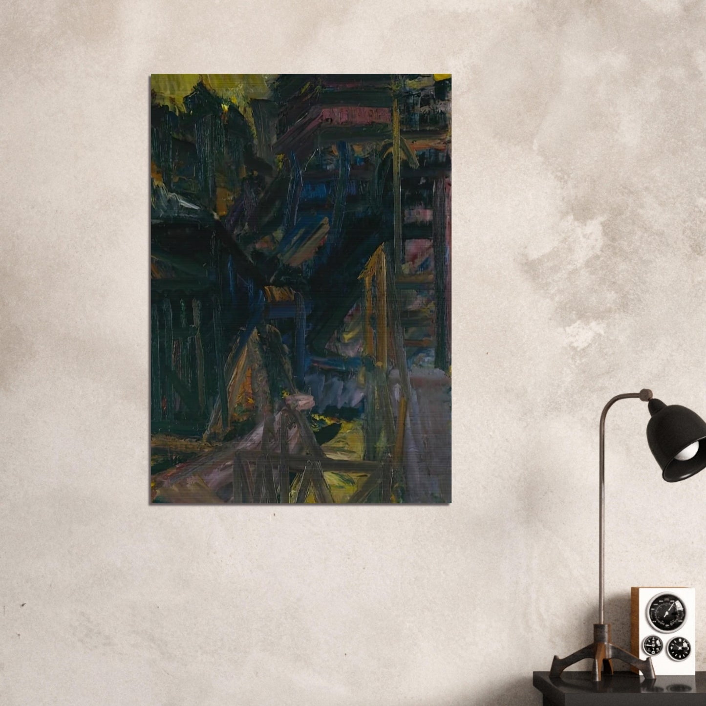 TO THE STUDIOS 1980 - Frank Auerbach Brushed Aluminum Print - 70x100 cm / 28x40 inches | Frank Auerbach Aluminum Print | Frank Auerbach Prints