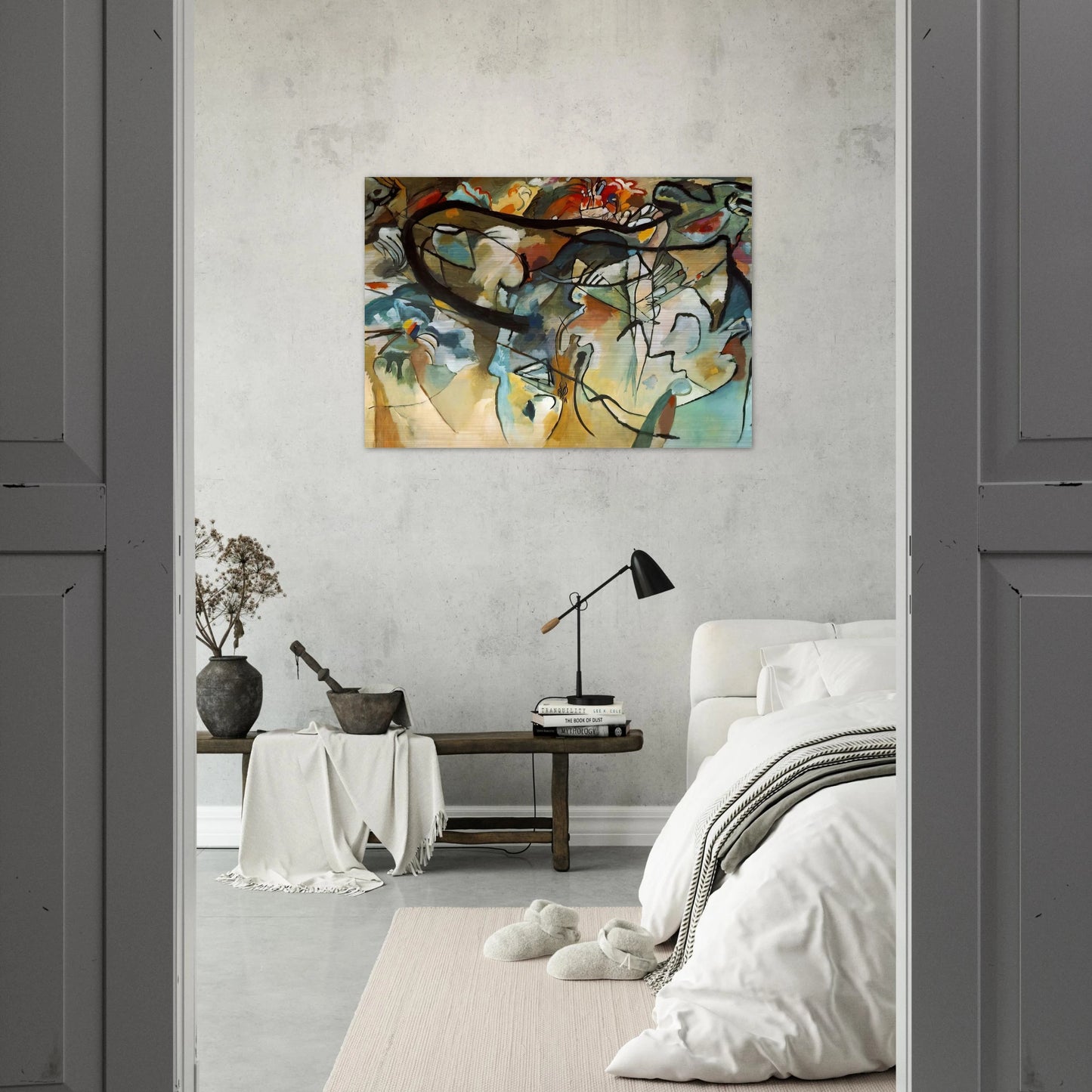 COMPOSITION V 1911 - Wassily Kandinsky Brushed Aluminum Print - 70x100 cm / 28x40 inches | Wassily Kandinsky Aluminum Print | Wassily Kandinsky Prints