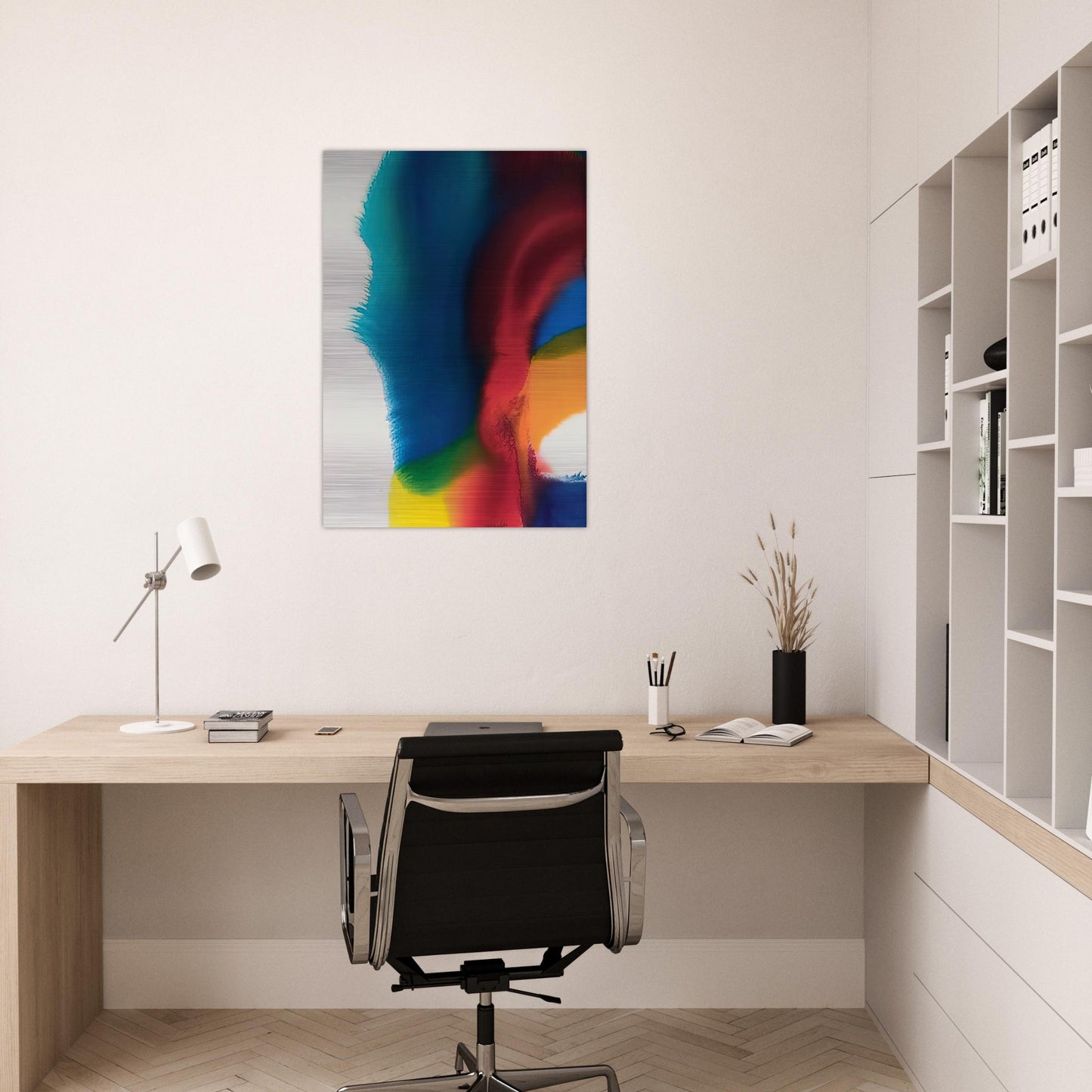 Rainbow Bleed - Paul Jenkins Brushed Aluminum Print - 70x100 cm / 28x40 inches | Paul Jenkins Aluminum Print | Paul Jenkins Prints