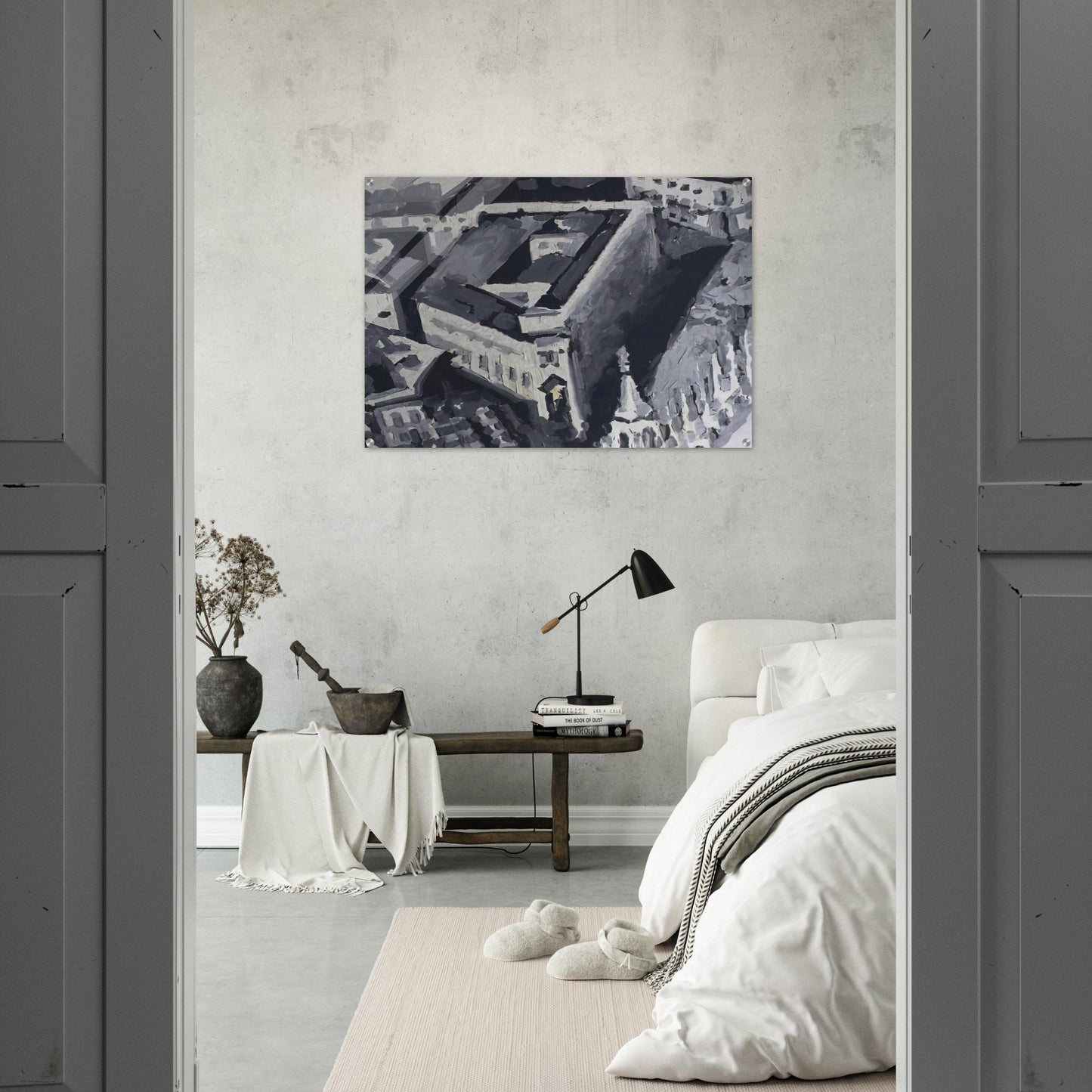 TOWNSCAPE M2 1968 - Gerhard Richter Acrylic Print - 70x100 cm / 28x40″ inches | Gerhard Richter Wall Art | Gerhard Richter Prints