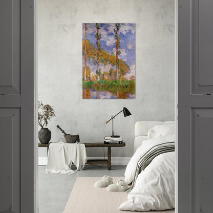 Three Trees in Summer - claude monet Brushed Aluminum Print - 70x100 cm / 28x40 inches | claude monet Aluminum Print | claude monet Prints