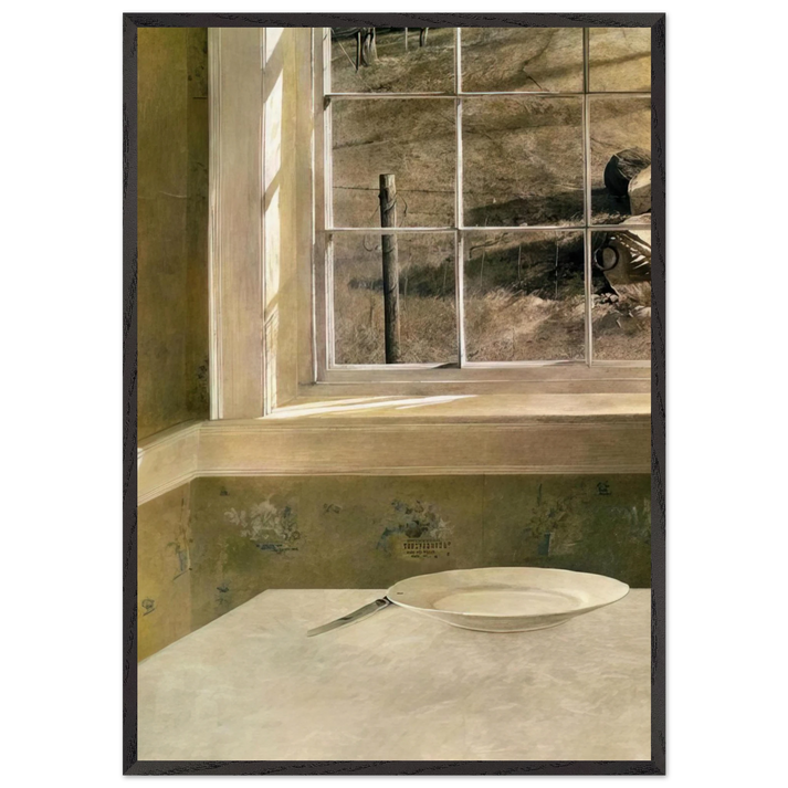GROUNDHOG DAY - Andrew Wyeth 70x100 cm / 28x40 inches Framed Art Print – Black Wooden Frame
