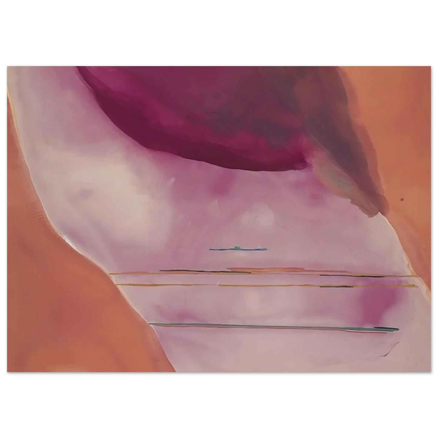 Helen Frankenthaler - Pendulum - 1972 Wall art - 40x50 cm / 16x20 Inches - Premium Wooden Framed Poster With Fine Art Paper - Black frame