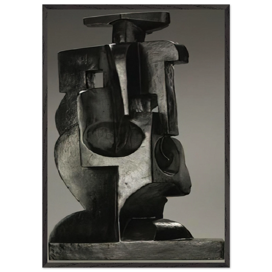 HARLEQUIN 1918 - Juan Gris 70x100 cm / 28x40 inches Framed Art Print – Black Wooden Frame