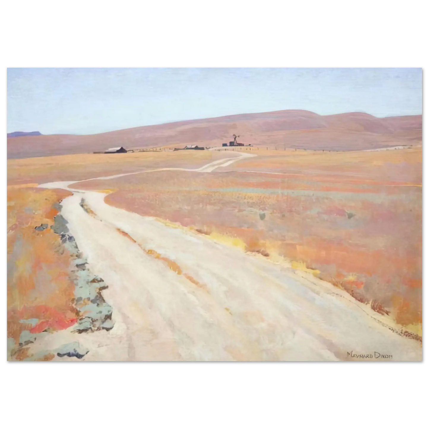 Maynard Dixon - ABANDONED RANCH 1935 Wall art - 60x80 cm / 24x32 Inches - Fine Art Poster - -