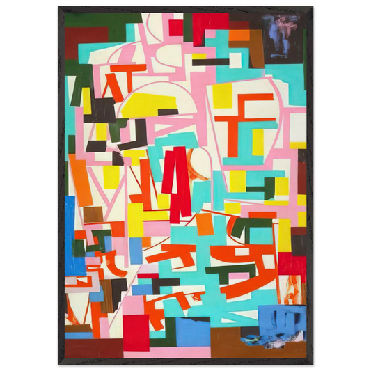 Untitled - 1940 N2 - Ad Reinhardt 70x100 cm / 28x40 inches Framed Art Print – Black Wooden Frame