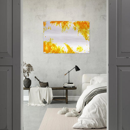 Spleen  Yellow  - Sam Francis Brushed Aluminum Print - 70x100 cm / 28x40 inches | Sam Francis Aluminum Print | Sam Francis Prints