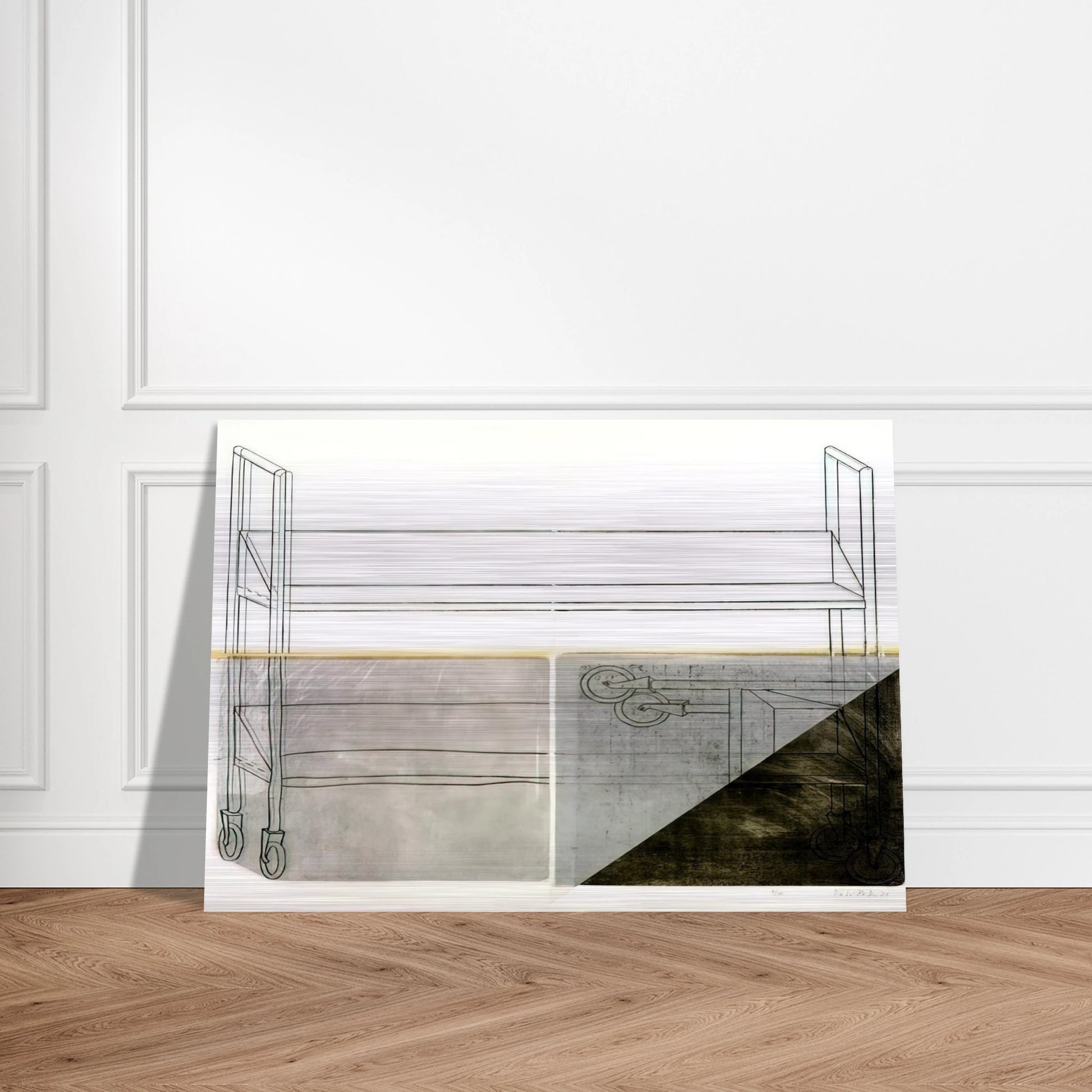 Large Trolley - 1972 - Dieter Roth Brushed Aluminum Print - 70x100 cm / 28x40 inches | Dieter Roth Aluminum Print | Dieter Roth Prints