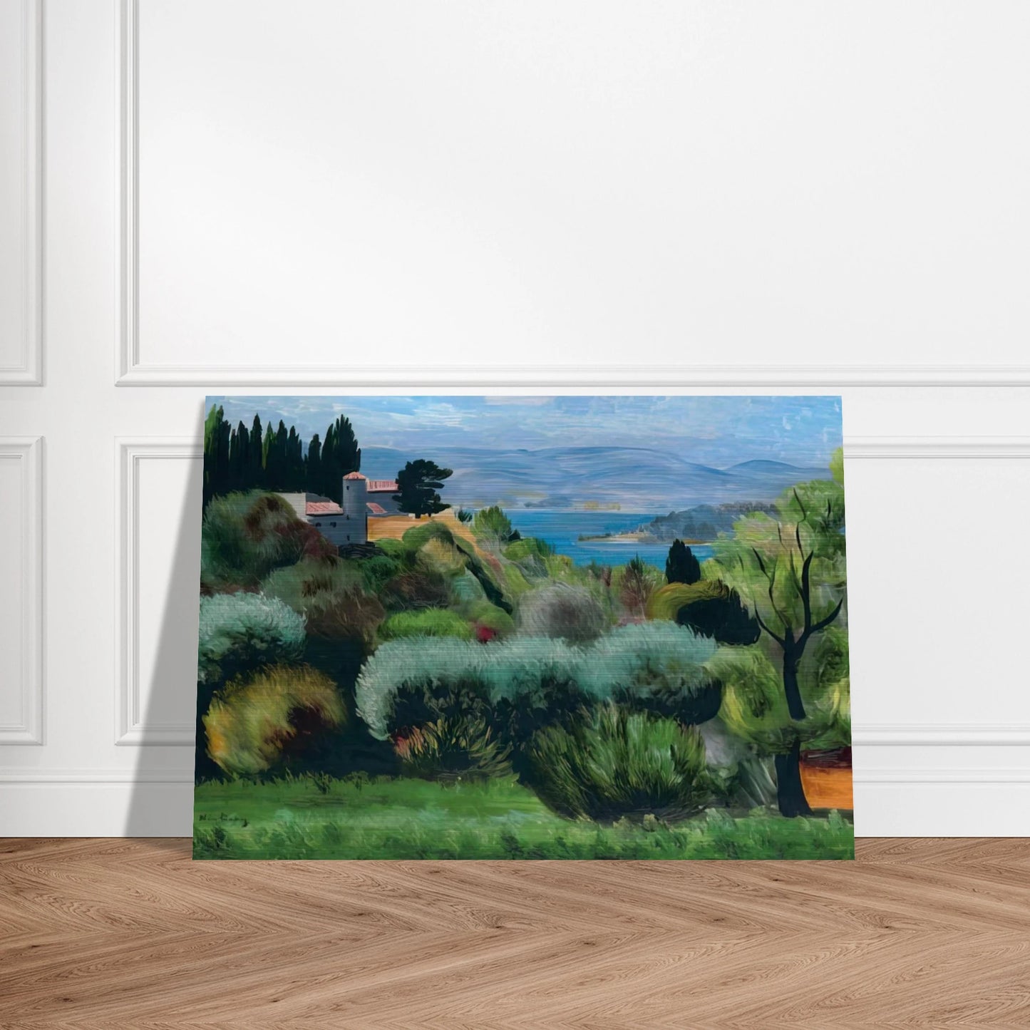 SANARY LANDSCAPE 1937 - Moise Kisling Brushed Aluminum Print - 70x100 cm / 28x40 inches | Moise Kisling Aluminum Print | Moise Kisling Prints