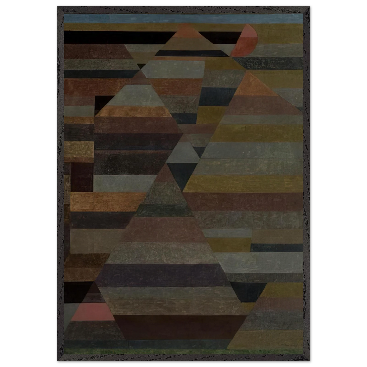 NECROPOLIS 1929 - Paul Klee 70x100 cm / 28x40 inches Framed Art Print – Black Wooden Frame