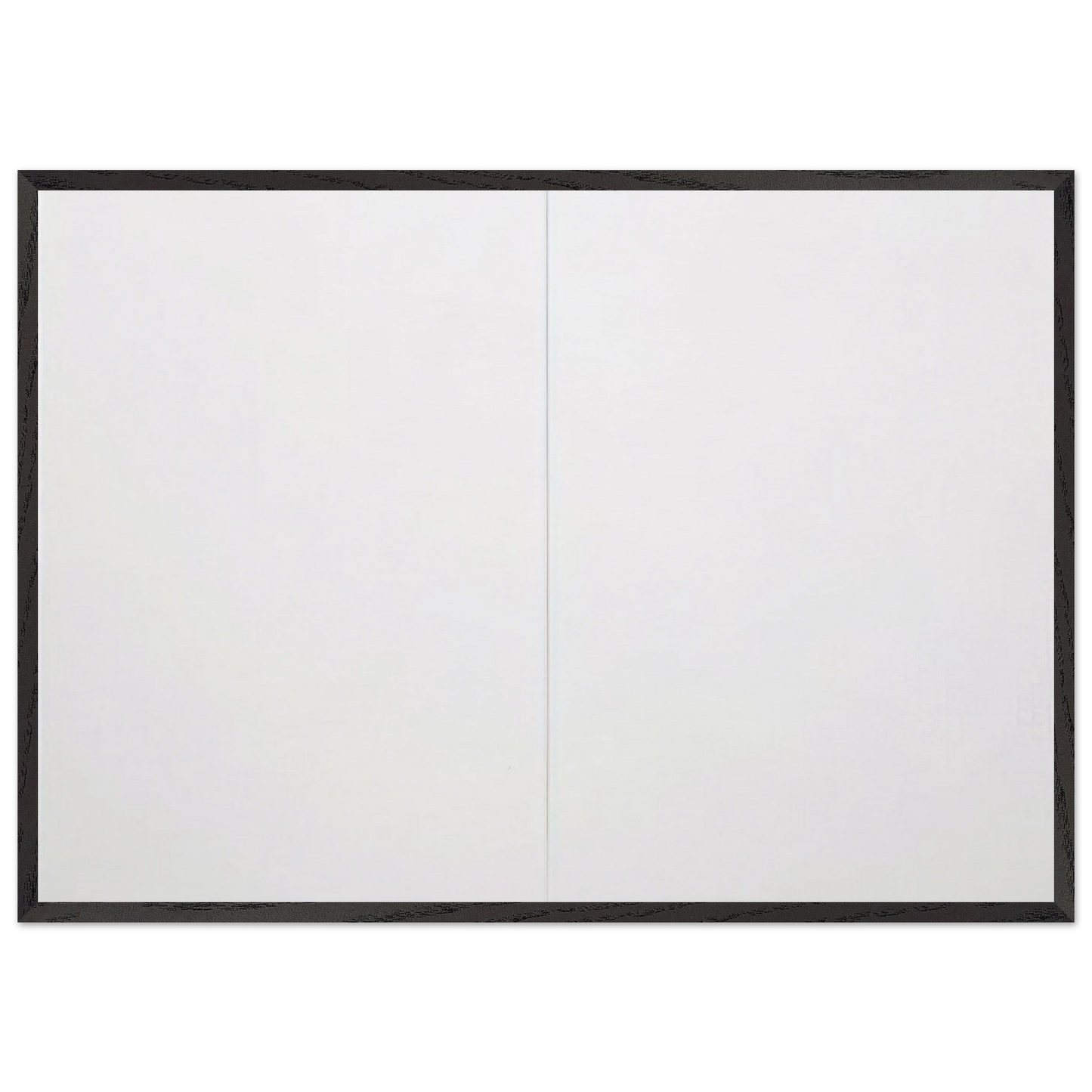 WHITE PAINTING TWO PANEL 1951 - Robert Rauschenberg 70x100 cm / 28x40 inches Framed Art Print – Black Wooden Frame