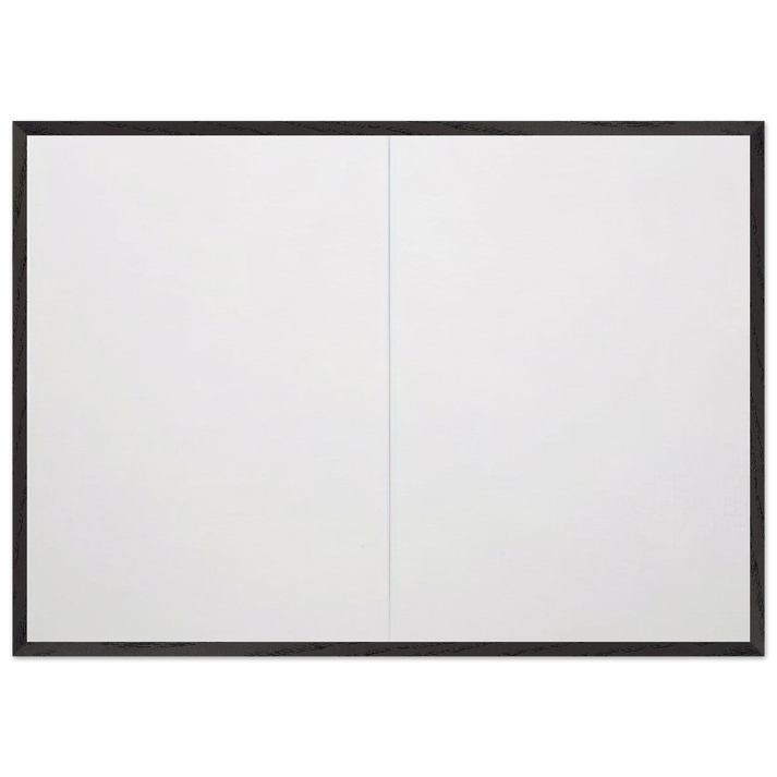 WHITE PAINTING TWO PANEL 1951 - Robert Rauschenberg 70x100 cm / 28x40 inches Framed Art Print – Black Wooden Frame