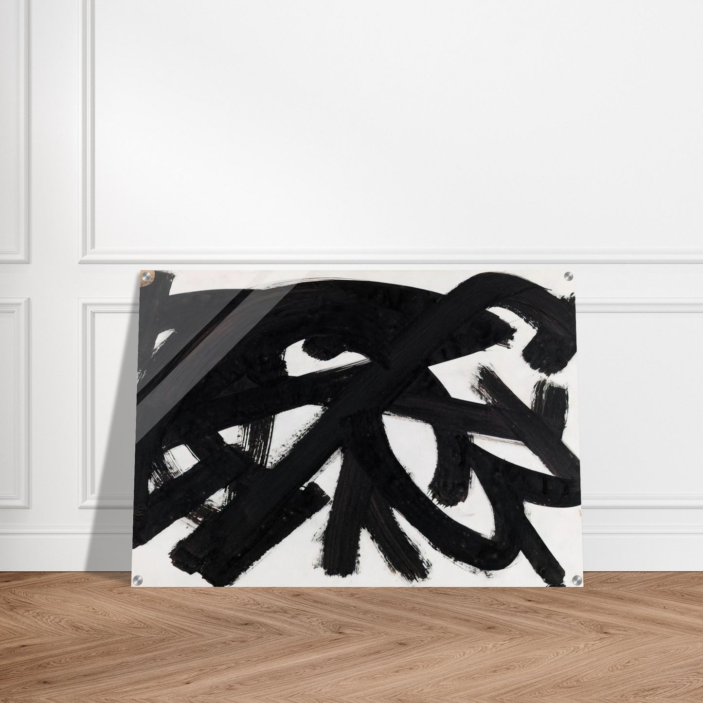 Brou de noix sur papier 48 x 62,5 cm, 1946 - 1946 - Pierre Soulages Acrylic Print - 70x100 cm / 28x40″ inches | Pierre Soulages Wall Art | Pierre Soulages Prints