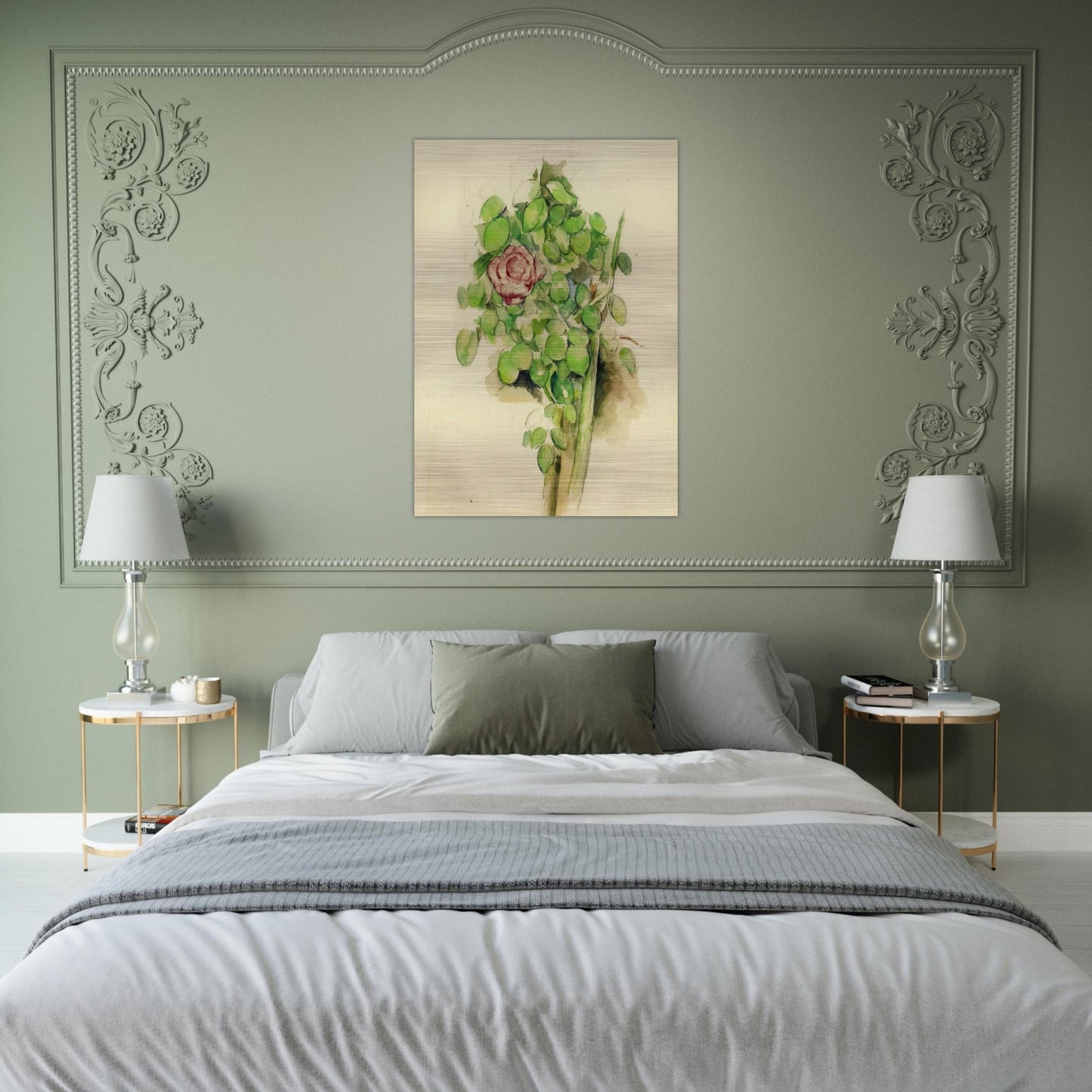 Rose Bush - Paul Cézanne Brushed Aluminum Print - 70x100 cm / 28x40 inches | Paul Cézanne Aluminum Print | Paul Cézanne Prints