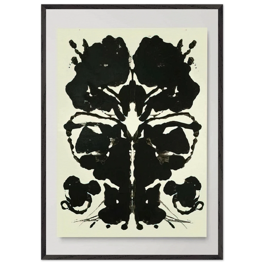 Rorschach - Andy Warhol 70x100 cm / 28x40 inches Framed Art Print – Black Wooden Frame