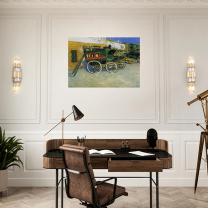 The Tarascon Diligence - Vincent van Gogh Brushed Aluminum Print - 70x100 cm / 28x40 inches | Vincent van Gogh Aluminum Print | Vincent van Gogh Prints