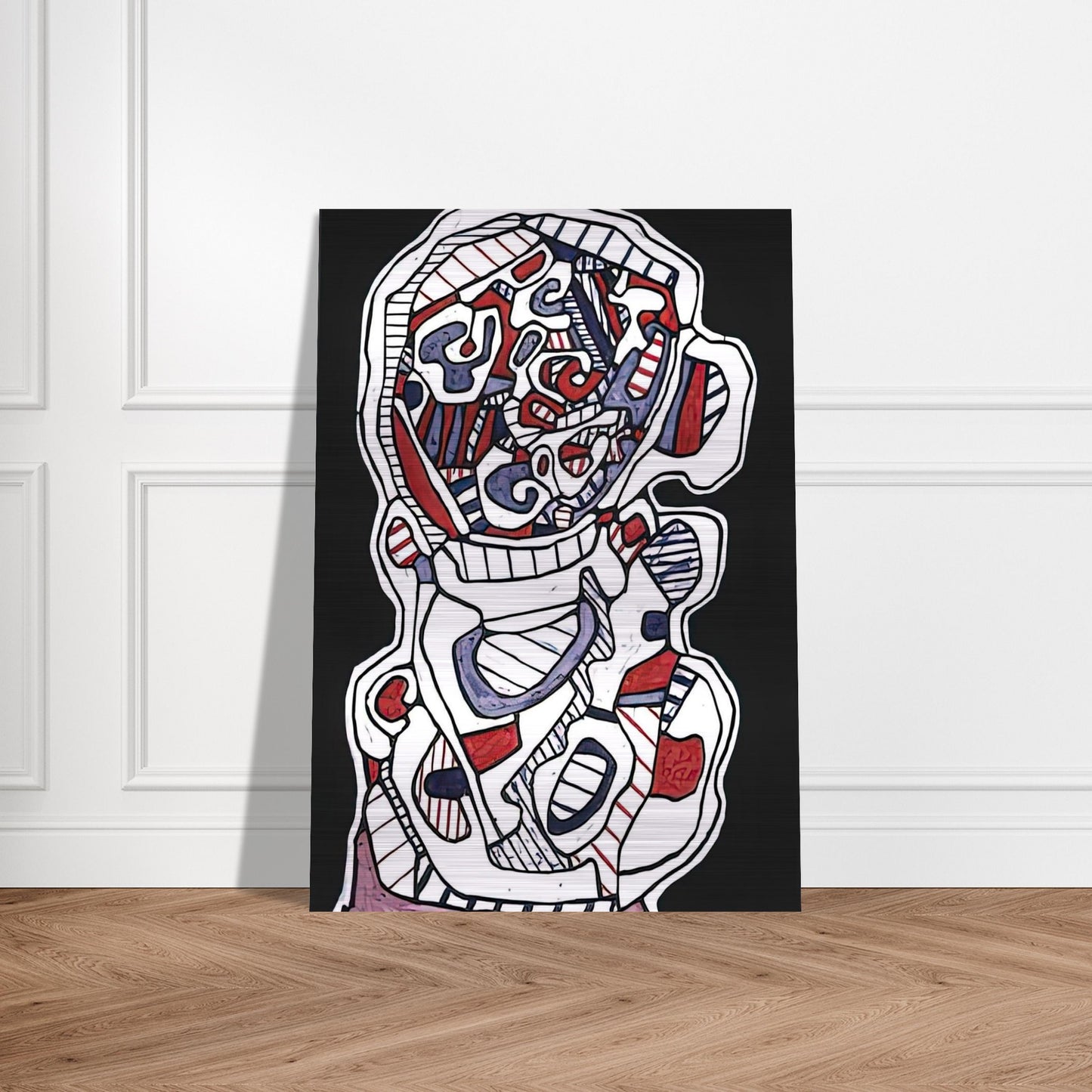 TEA VII - Jean Dubuffet Brushed Aluminum Print - 70x100 cm / 28x40 inches | Jean Dubuffet Aluminum Print | Jean Dubuffet Prints