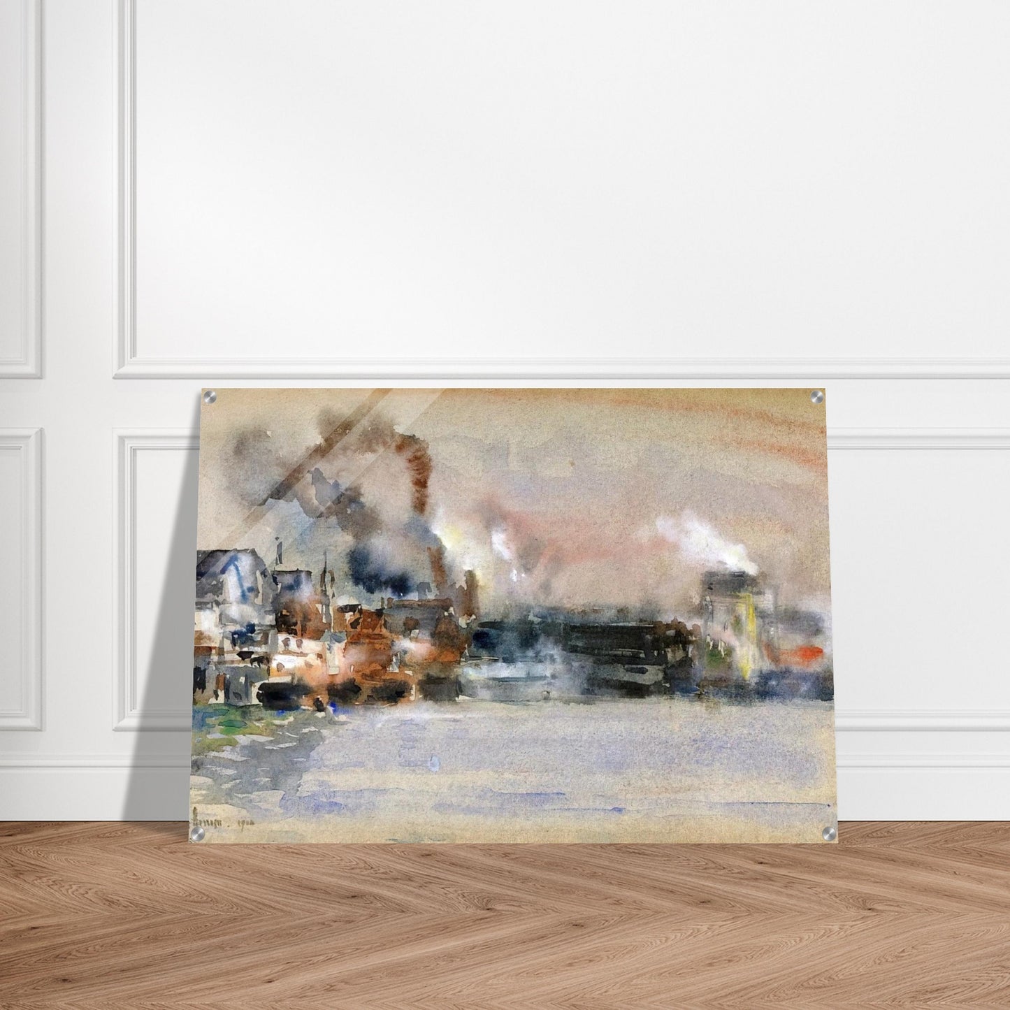 Portland Harbor - Childe Hassam Acrylic Print - 70x100 cm / 28x40″ inches