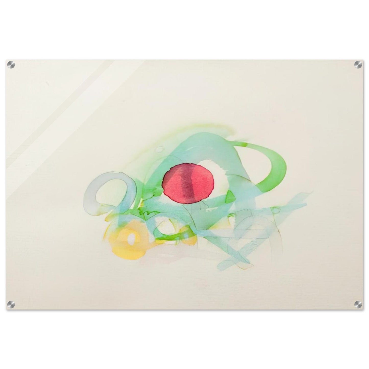 UNTITLED RED GREEN YELLOW AND BLUE - Luis Feito Acrylic Print - 70x100 cm / 28x40″ inches