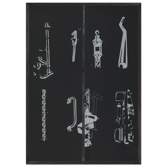 TOOL BOX 1 1966 - Jim Dine 70x100 cm / 28x40 inches Framed Art Print – Black Wooden Frame