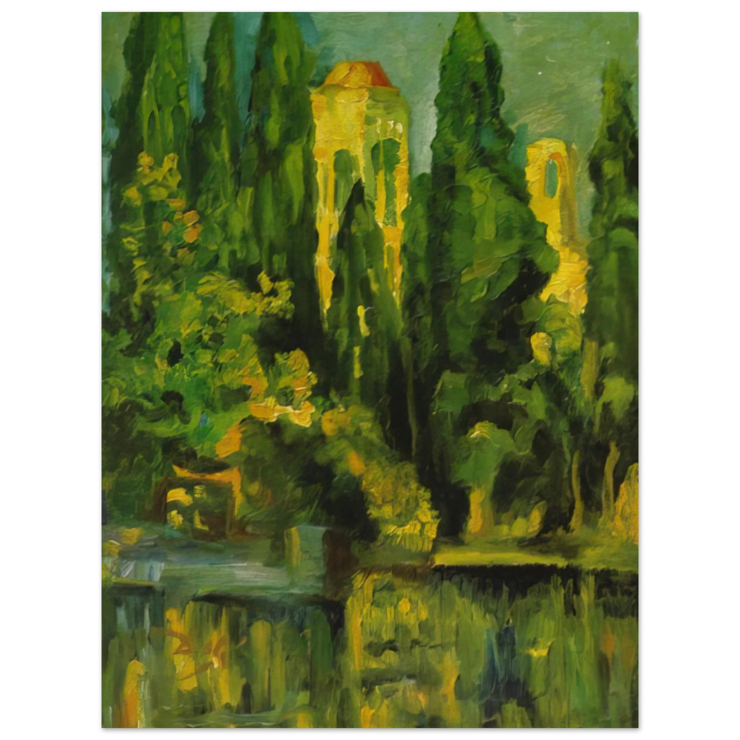Salvador Dali - VILABERTRIN CHURCH TOWER 1919  75x100 cm / 30x40inches Fine Art Poster