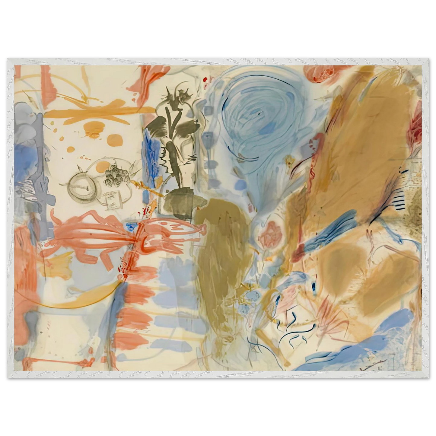 Helen Frankenthaler - Western Dream, 1957- Wall Art - 30x40 cm / 12x16 inches - Premium Wooden Framed Poster With Fine Art Paper-canvas - Black frame