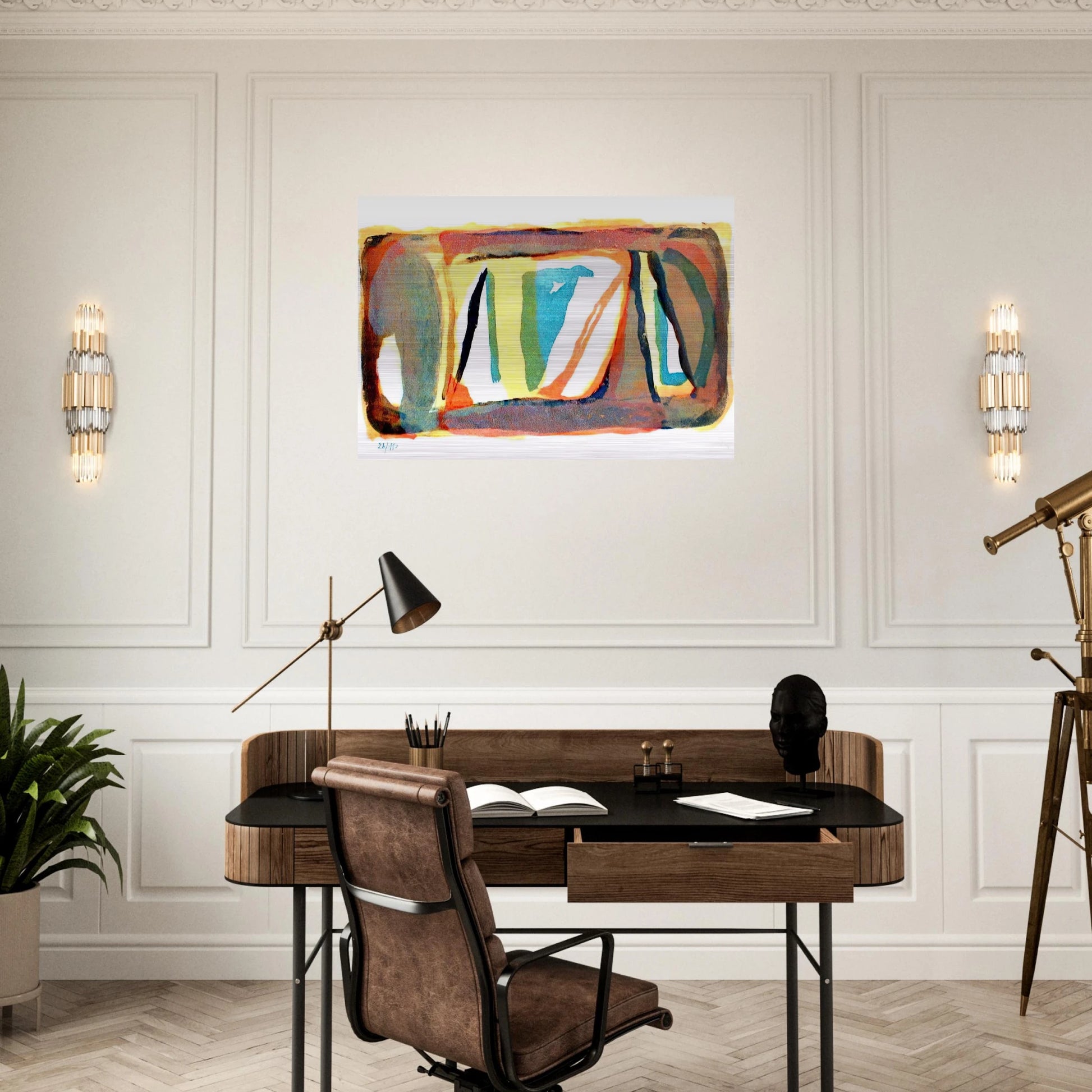 Etendue - 1974 - Bram van Velde Brushed Aluminum Print - 70x100 cm / 28x40 inches | Bram van Velde Aluminum Print | Bram van Velde Prints