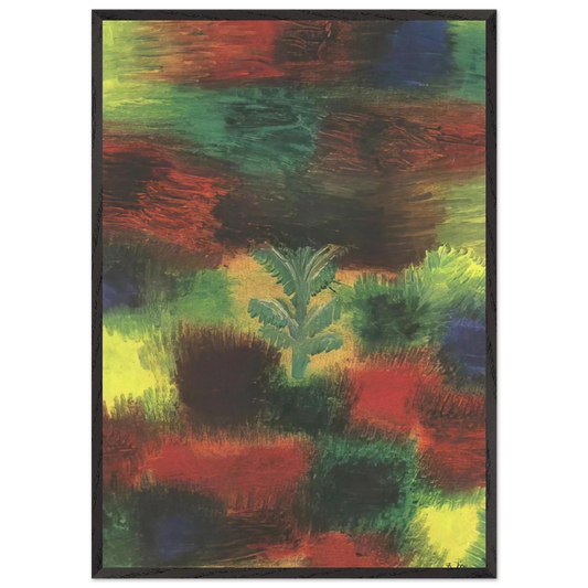 LITTLE TREE AMID SHRUBBERY 1919 - Paul Klee 70x100 cm / 28x40 inches Framed Art Print – Black Wooden Frame