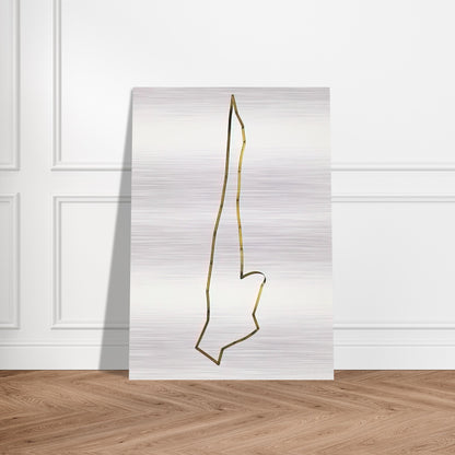 Mobile Articulated Sculpture - 1948 - Gyula Kosice Brushed Aluminum Print - 70x100 cm / 28x40 inches | Gyula Kosice Aluminum Print | Gyula Kosice Prints