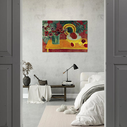 PINEAPPLE AND ANEMONES 1940 - Henri Matisse Brushed Aluminum Print - 70x100 cm / 28x40 inches | Henri Matisse Aluminum Print | Henri Matisse Prints
