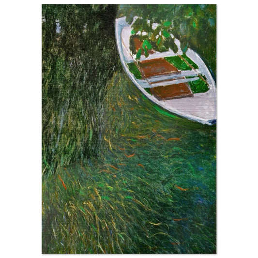 The Row Boat - claude monet Brushed Aluminum Print - 70x100 cm / 28x40 inches | claude monet Aluminum Print | claude monet Prints
