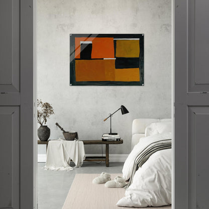 Orange, Black and White Composition - 1953 - William Scott Acrylic Print - 70x100 cm / 28x40″ inches