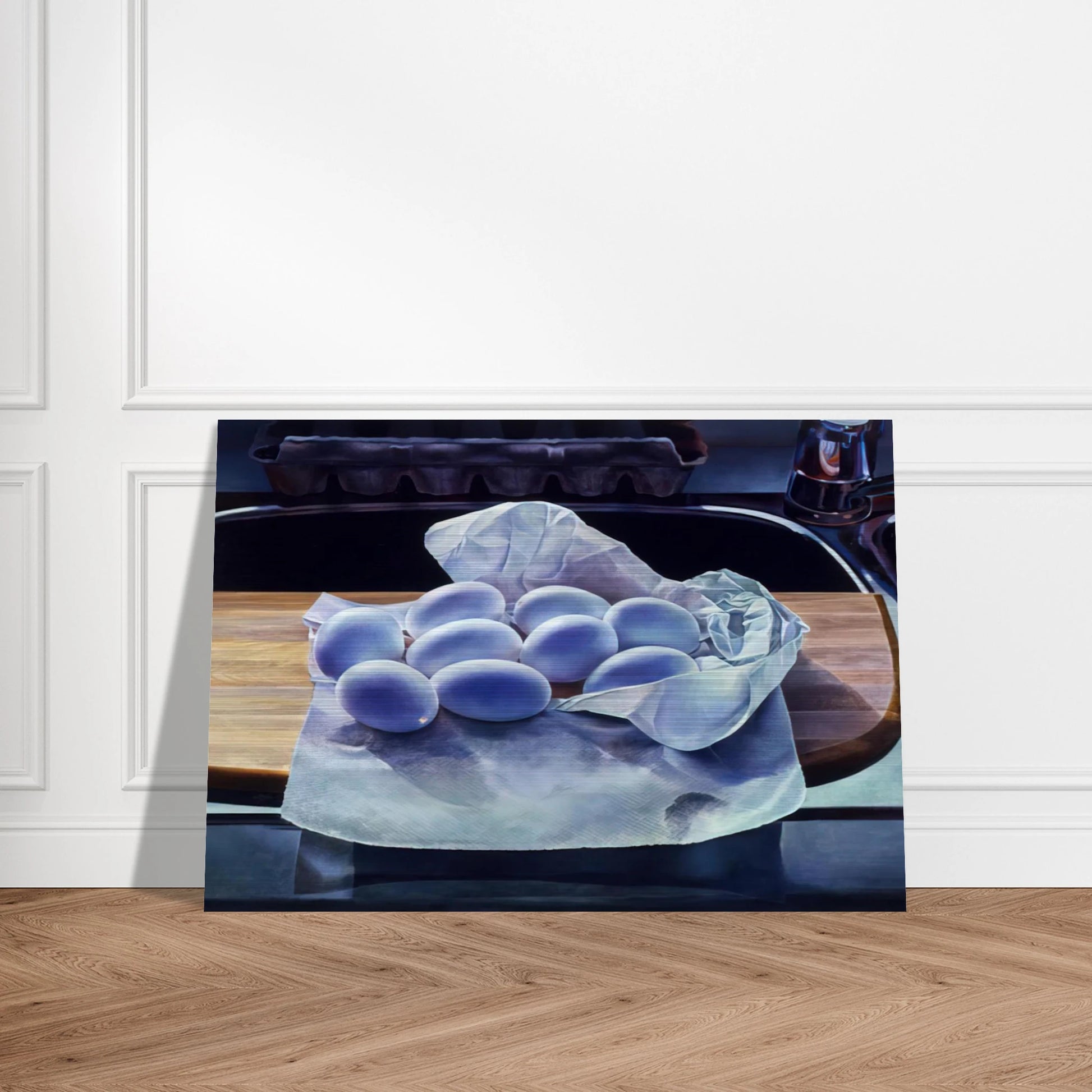 Hollowed Eggs for Easter - 1983 - Mary Pratt Brushed Aluminum Print - 70x100 cm / 28x40 inches | Mary Pratt Aluminum Print | Mary Pratt Prints