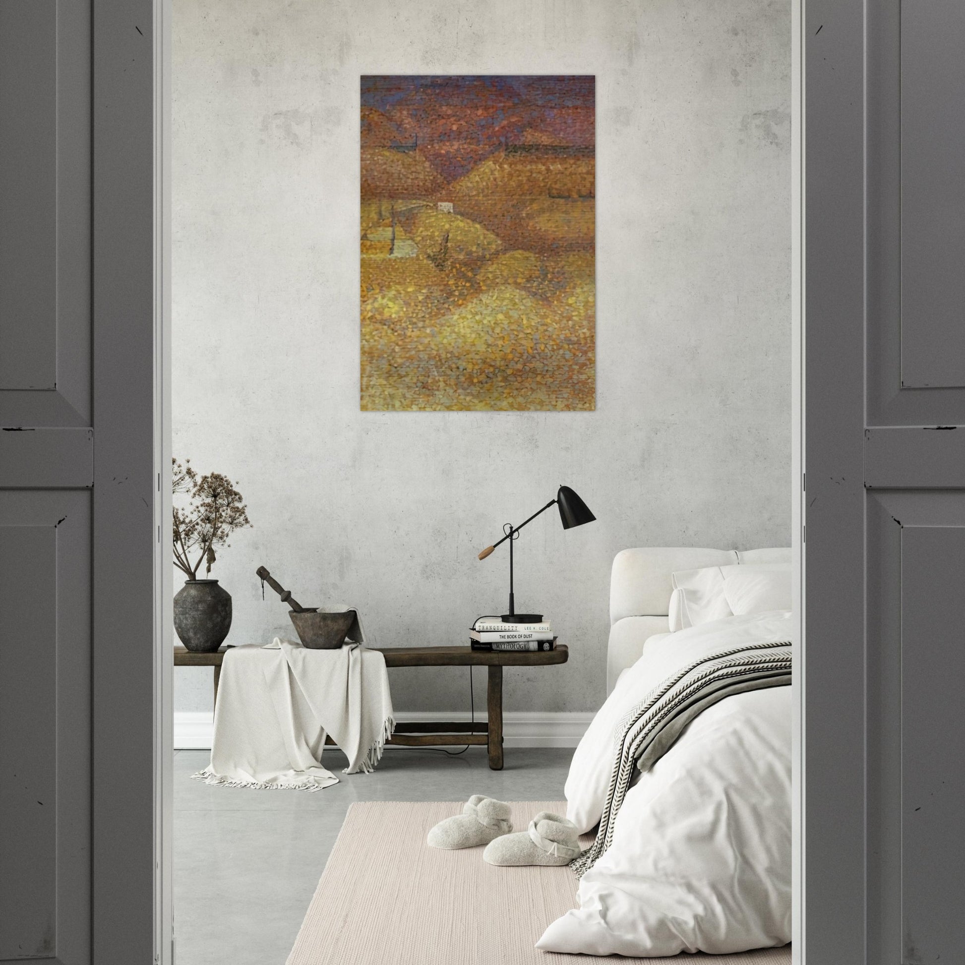 PINK LANDSCAPE 1960 - Bridget Riley Brushed Aluminum Print - 70x100 cm / 28x40 inches | Bridget Riley Aluminum Print | Bridget Riley Prints
