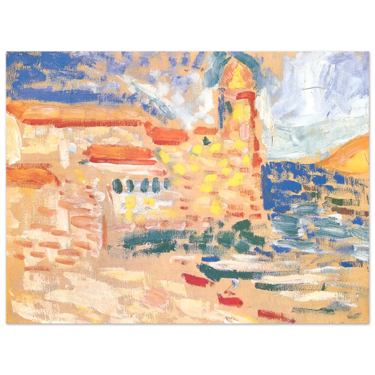 Henri Matisse - VIEW OF COLLIOURE WITH CHURCH 1905  75x100 cm / 30x40inches Fine Art Poster