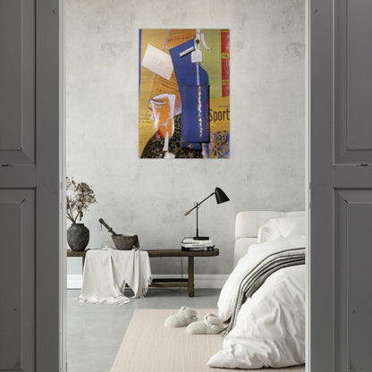 STILL LIFE WITH SYPHON SODA WATER 1914 - Carlo Carra Brushed Aluminum Print - 70x100 cm / 28x40 inches | Carlo Carra Aluminum Print | Carlo Carra Prints