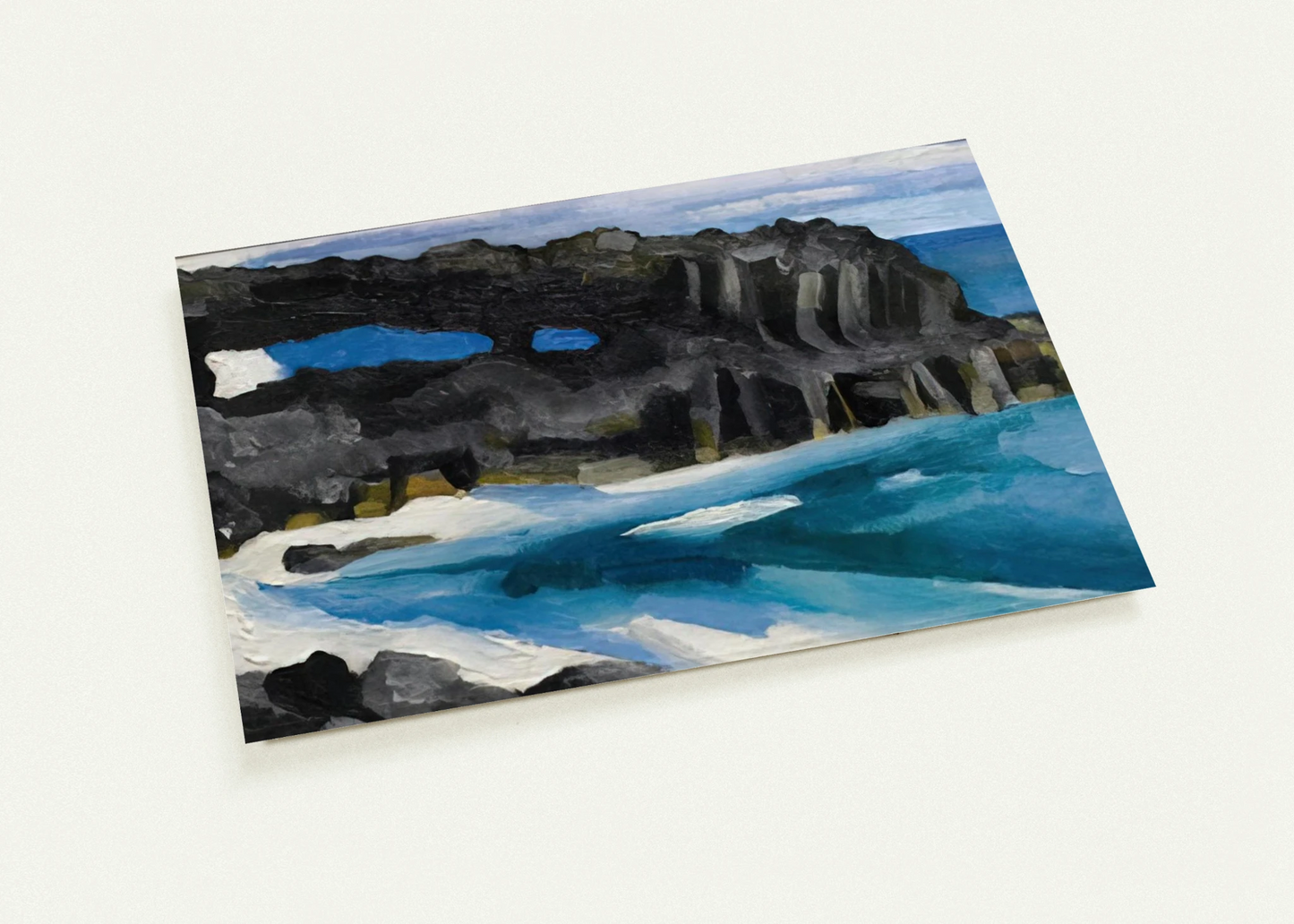 Black Lava Bridge, Hana Coast-No. II By Georgia O'Keeffe Pack of 10 Post Cards | Georgia O'Keeffe Post Cards | A6 (10.5 x 14.8 cm) - 4.1 x 5.8 inches