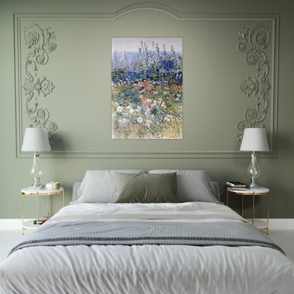 Flower Garden, Isles of Shoals - Childe Hassam Brushed Aluminum Print - 70x100 cm / 28x40 inches | Childe Hassam Aluminum Print | Childe Hassam Prints