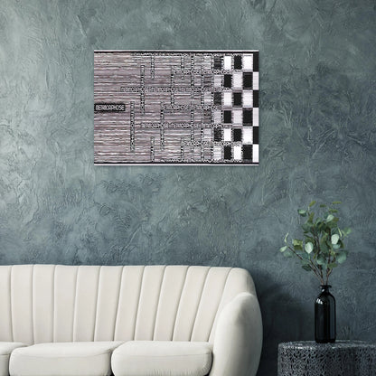 METAMORPHOSIS II EXCERPT 1 - MC Escher Brushed Aluminum Print - 70x100 cm / 28x40 inches | MC Escher Aluminum Print | MC Escher Prints