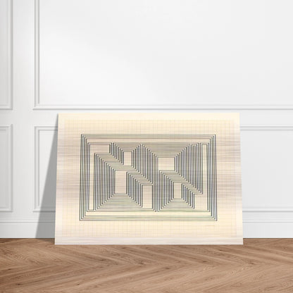 GRAPHIC TECTONIC 1941 - Josef Albers Brushed Aluminum Print - 70x100 cm / 28x40 inches | Josef Albers Aluminum Print | Josef Albers Prints