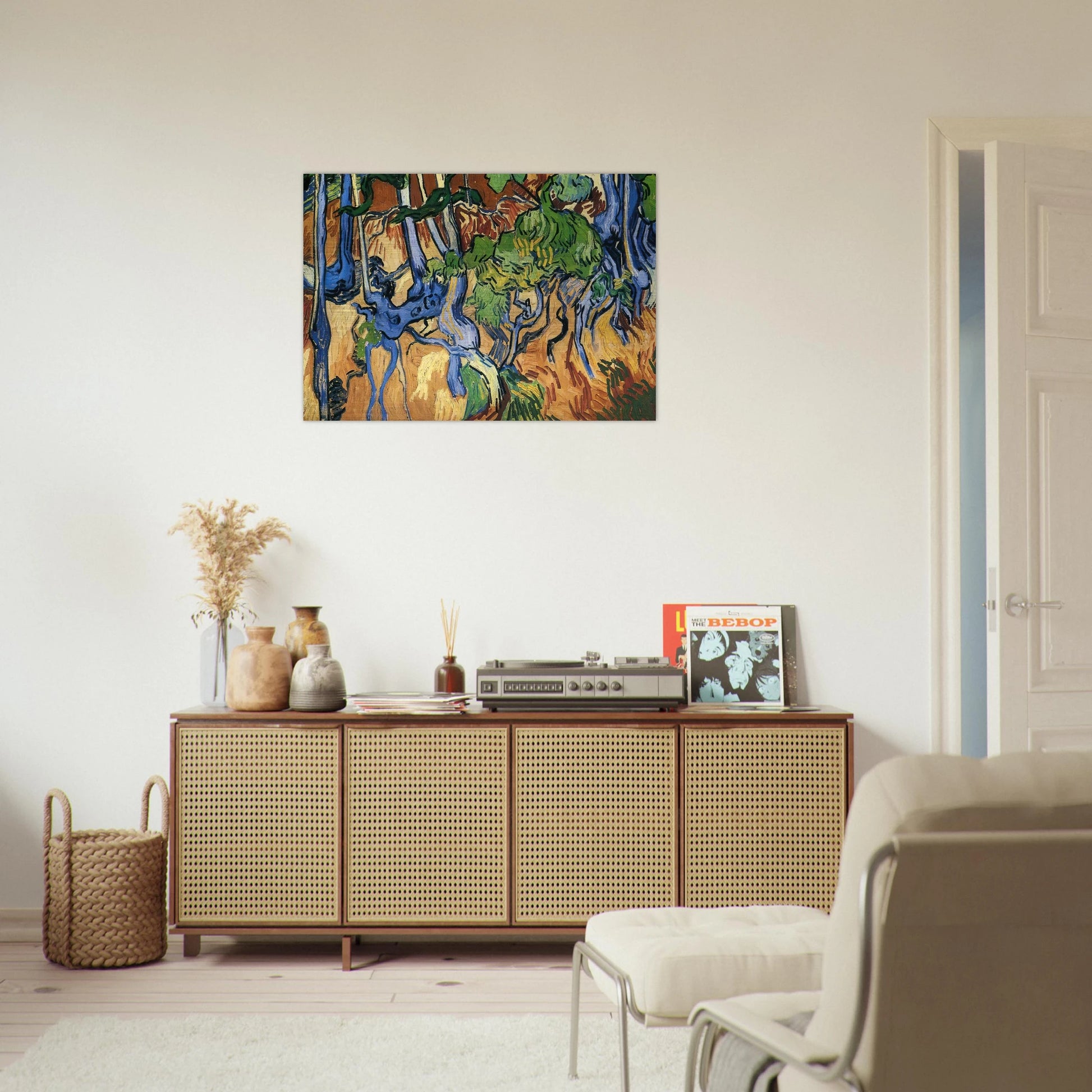 Tree roots - Vincent van Gogh Brushed Aluminum Print - 70x100 cm / 28x40 inches | Vincent van Gogh Aluminum Print | Vincent van Gogh Prints