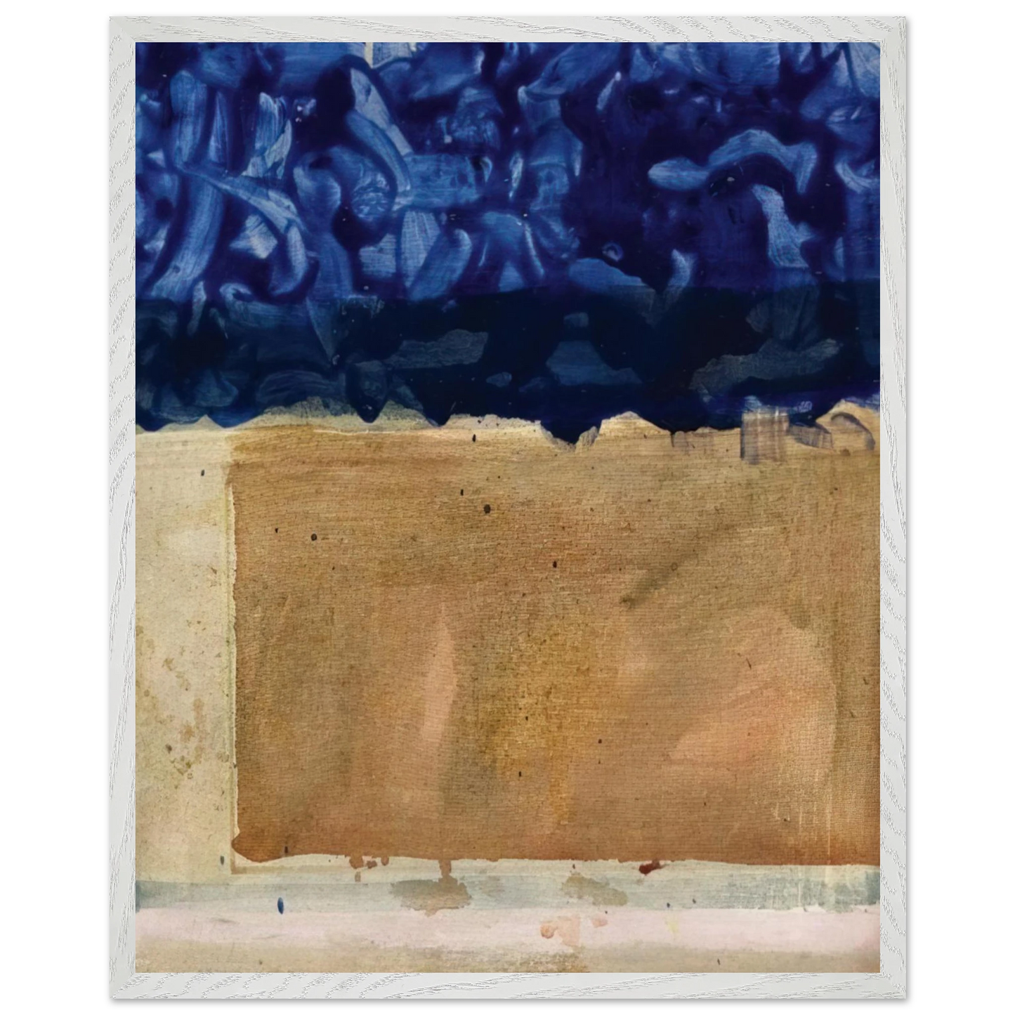 Helen Frankenthaler - Shoreline - 1952 Wall art - 13x18 cm / 5x7 inches - Premium Wooden Framed Poster With Fine Art Paper-canvas - Black frame